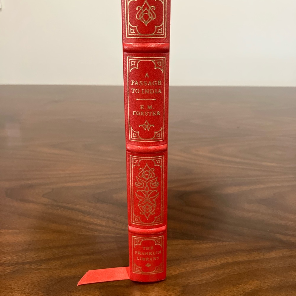 Red Leather Bound 'A Passage to India' Book